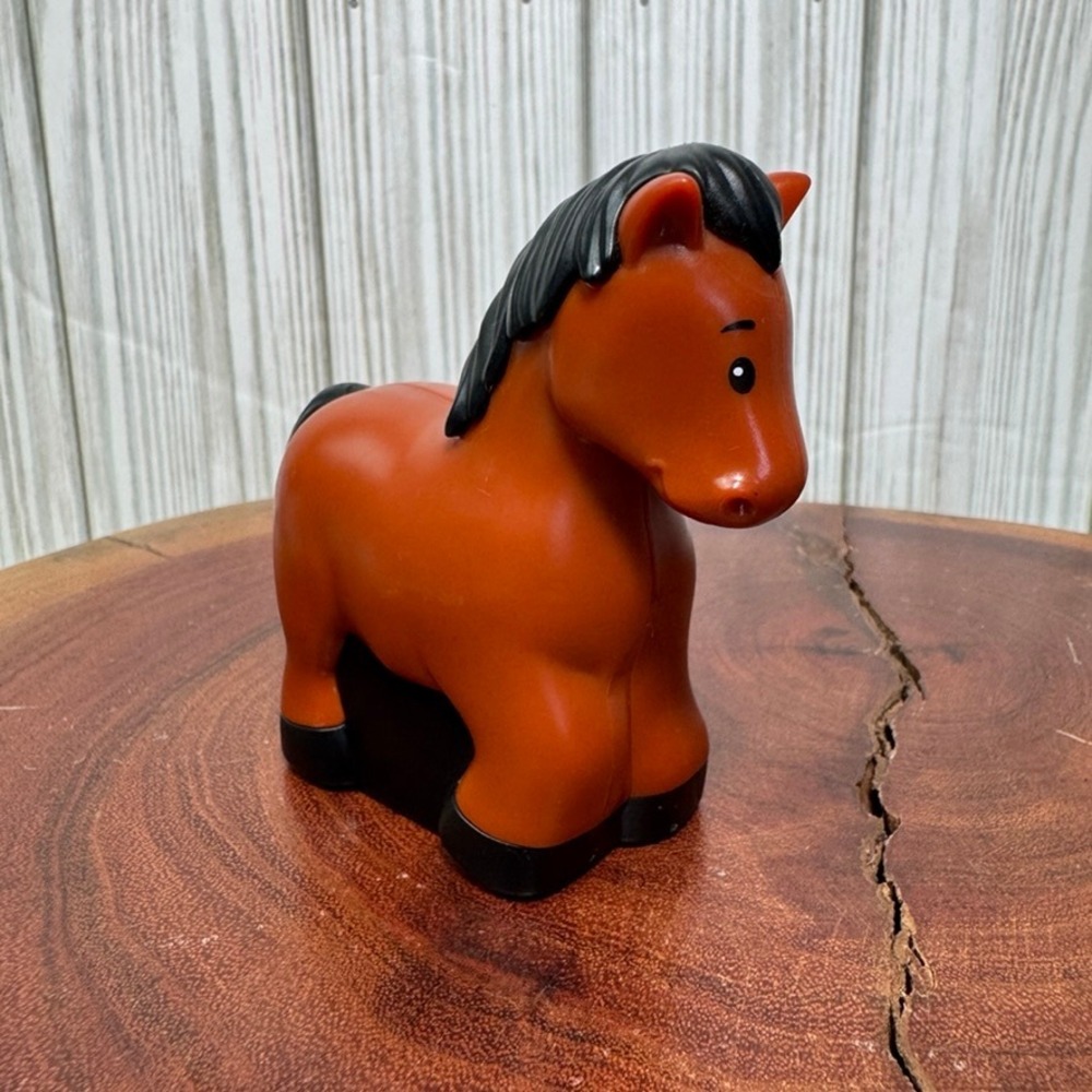 Fisher Price Little People Horse Figure Brown Black Mane Mattel 2021 Toy Animal